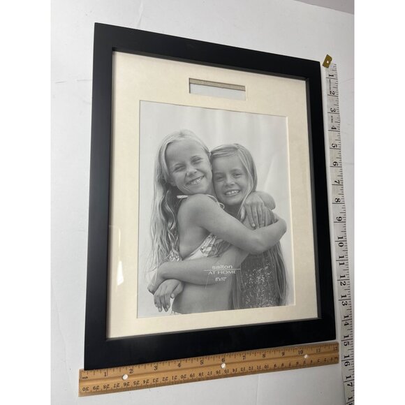 Black Wooden Picture Frames 11x14 & 8x10 With Double Mat & Single Mat Variations - Picture 4 of 6